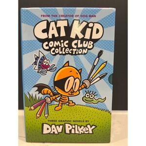 Dav Pilkey Cat Kid Comic Club Collection 3 Book Box Set Hardcover Graphic Novels